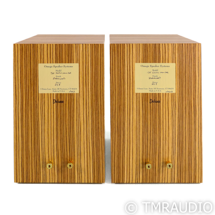 Omega Speaker Systems The Seven Bookshelf Speakers / Monitors; Zebrawood Pair