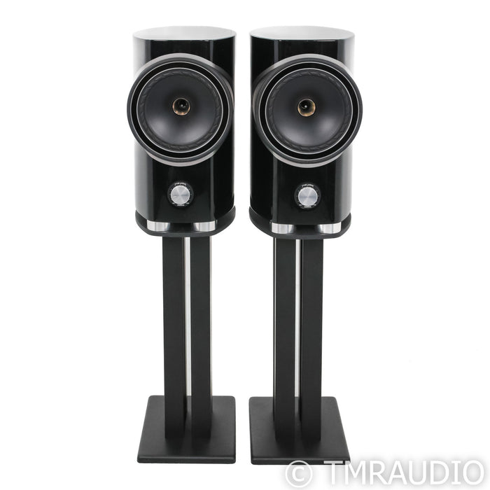 Fyne Audio  F1-8 Bookshelf Speakers; Black Pair with Stands