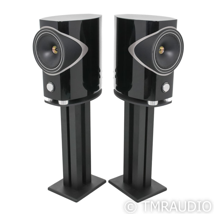 Fyne Audio  F1-8 Bookshelf Speakers; Black Pair with Stands