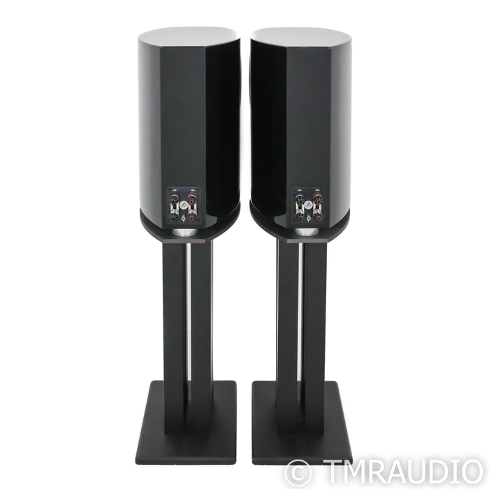 Fyne Audio  F1-8 Bookshelf Speakers; Black Pair with Stands
