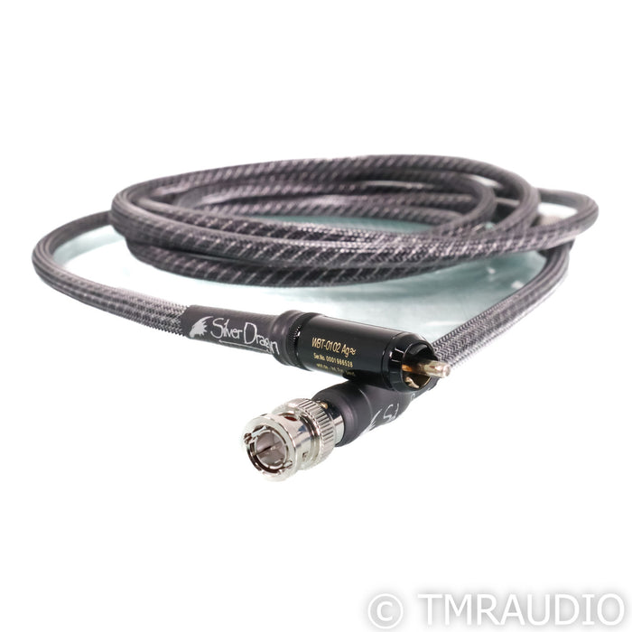 Moon Audio Silver Dragon RCA to BNC Digital Coaxial Cable; Single 12ft