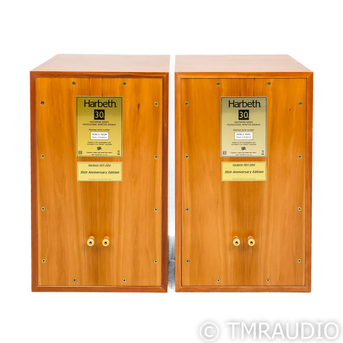 Harbeth M30.1 35th Anniversary Bookshelf Speakers; Cherry Pair