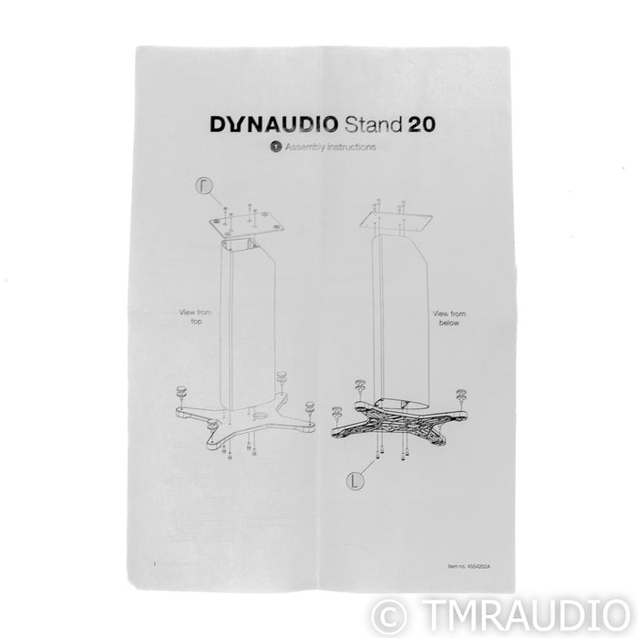 Dynaudio Stand 20 Speaker Stands; Black Pair