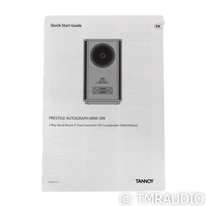 Tannoy Autograph Mini Bookshelf Speakers; Walnut Pair