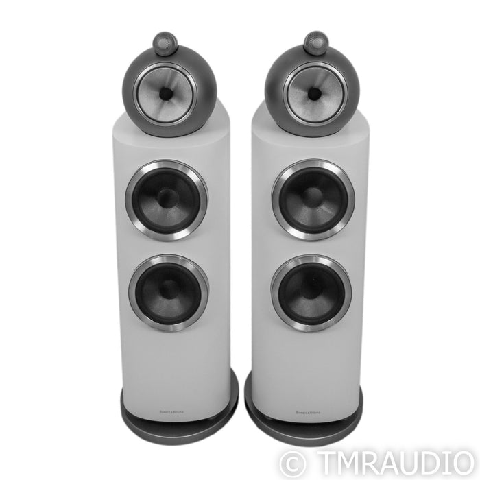 B&W 802 D3 Floorstanding Speakers; White Pair