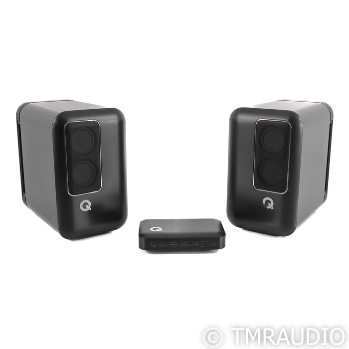 Q Acoustics Q Active 200 Powered Bookshelf Speakers; Black Pair (Open Box)
