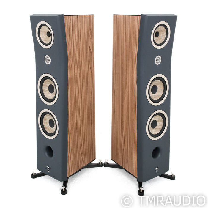 Focal Kanta No. 3 Floorstanding Speakers; Walnut & Dark Grey Pair (Used)