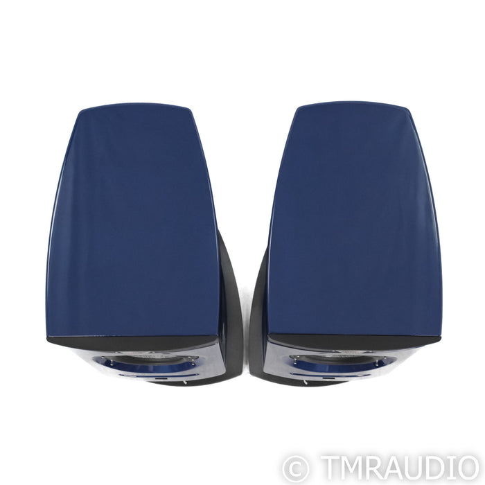 Focal Diablo Utopia Evo Bookshelf Speakers; Metallic Blue Pair w/ Stands (Used)