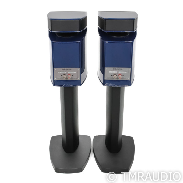 Focal Diablo Utopia Evo Bookshelf Speakers; Metallic Blue Pair w/ Stands (Used)