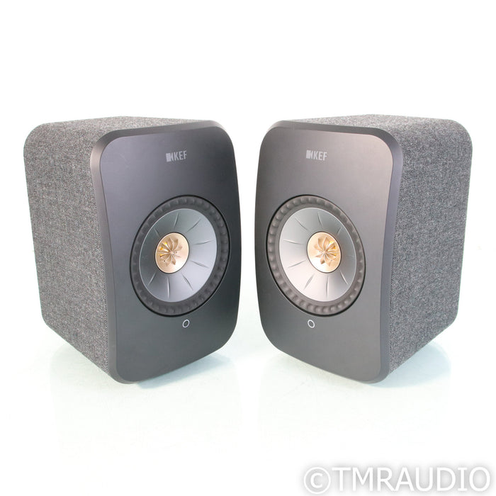KEF LSX II Wireless Streaming Bookshelf Speakers; Carbon Black Pair