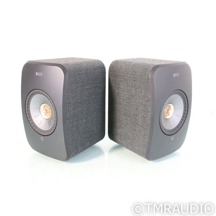 KEF LSX II Wireless Streaming Bookshelf Speakers; Carbon Black Pair