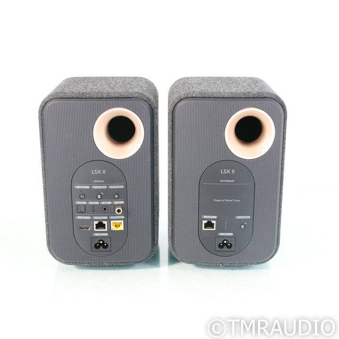 KEF LSX II Wireless Streaming Bookshelf Speakers; Carbon Black Pair