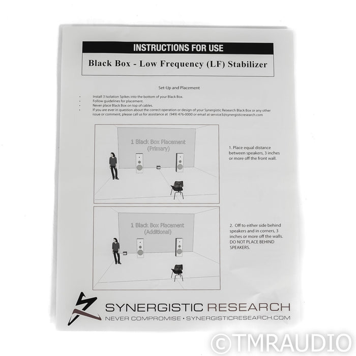 Synergistic Research Black Box Low Frequency Resonator
