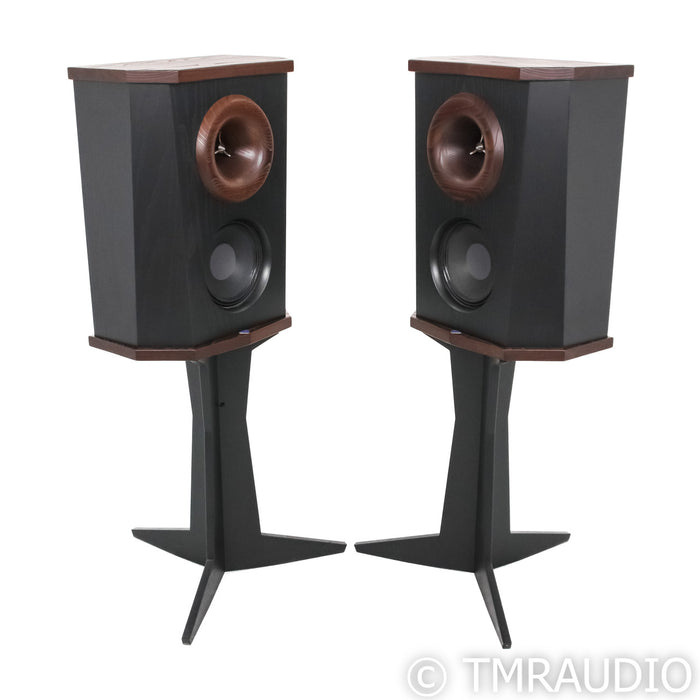 Fleetwood Sound Deville Bookshelf Speakers; Black Pair w/ Stands