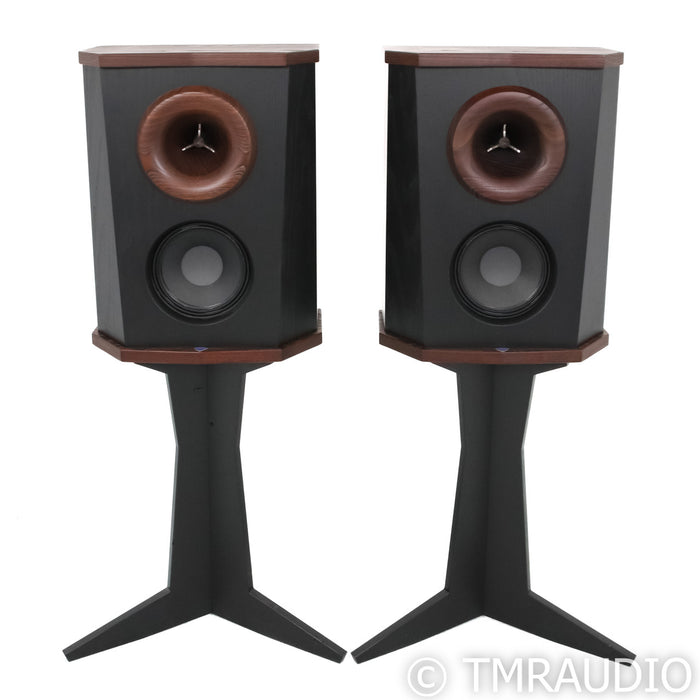 Fleetwood Sound Deville Bookshelf Speakers; Black Pair w/ Stands