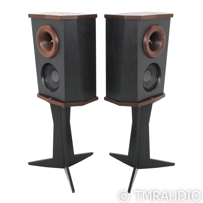 Fleetwood Sound Deville Bookshelf Speakers; Black Pair w/ Stands