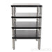 SolidSteel Hyperspike HY-4 Four Shelf Component Rack; HY4; Black