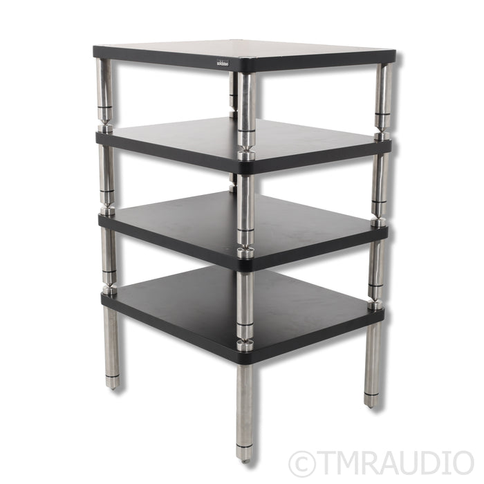 SolidSteel Hyperspike HY-4 Four Shelf Component Rack; HY4; Black
