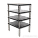 SolidSteel Hyperspike HY-4 Four Shelf Component Rack; HY4; Black