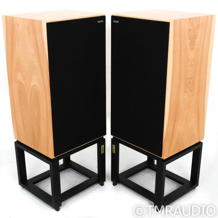 Harbeth 40.3 XD Bookshelf Speakers; Exotic Ash Pair w/ Ton Trager Stands