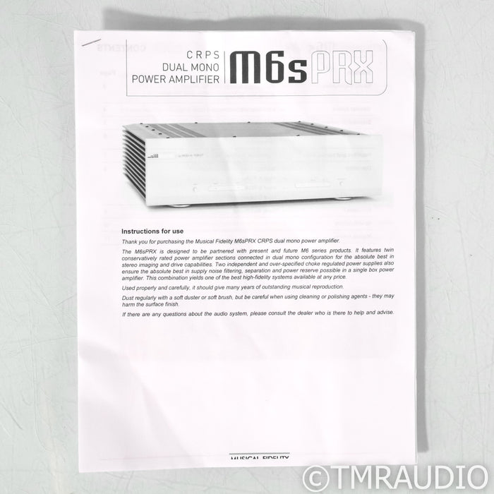 Musical Fidelity M6PRX Stereo Power Amplifier