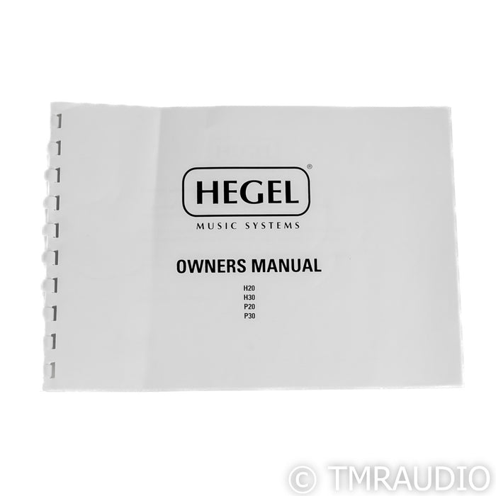 Hegel H20 Stereo Power Amplifier