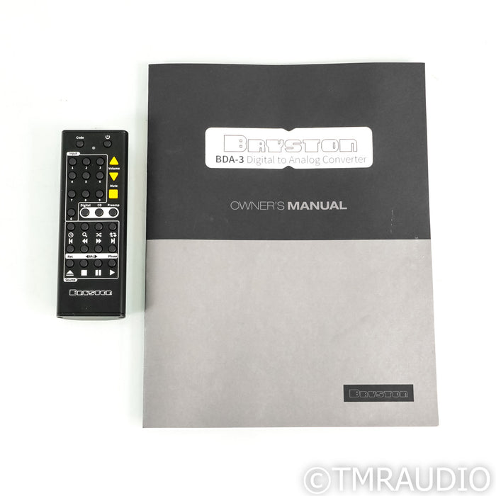 Bryston BDA-3 DAC; D/A Converter; Remote & HDMI