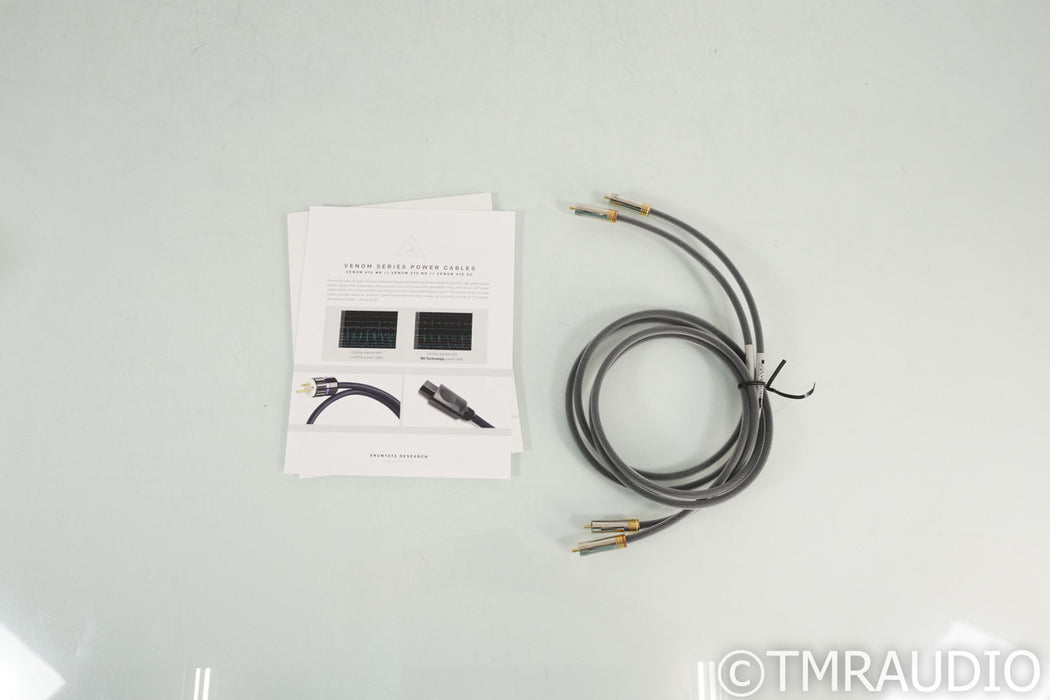 Shunyata Research Venom RCA Cables; 1.5m Pair Interconnects