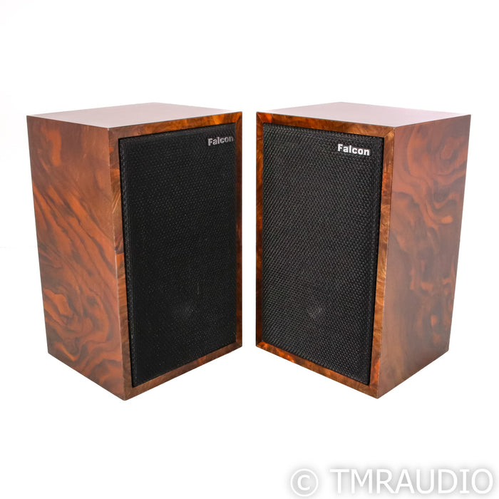 Falcon Acoustics LS3/5A Silver Badge Bookshelf Speakers; Burr Walnut Pair