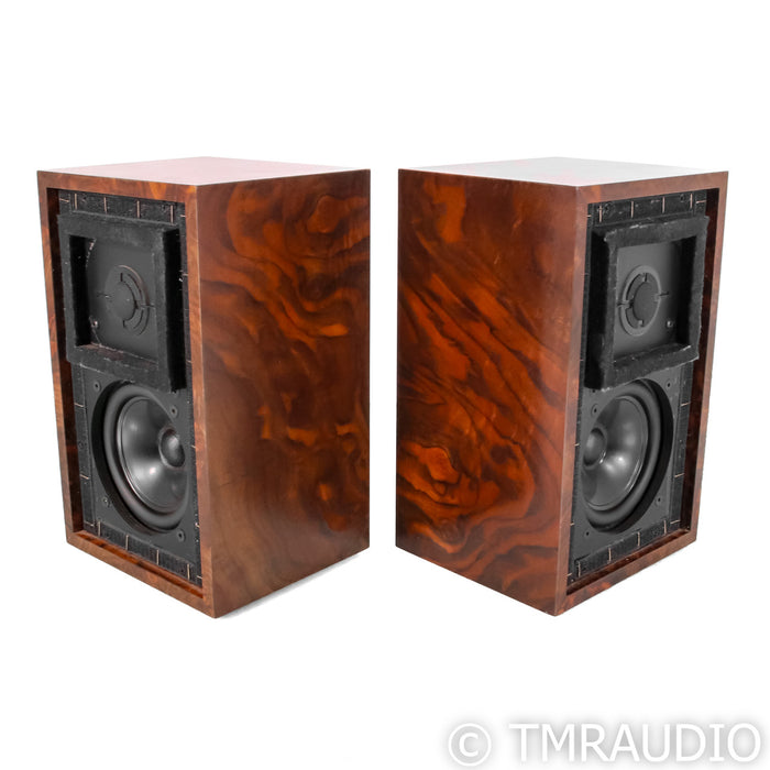 Falcon Acoustics LS3/5A Silver Badge Bookshelf Speakers; Burr Walnut Pair