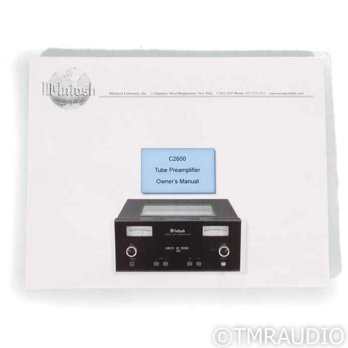 McIntosh C2600 Stereo Tube Preamplifier; MM & MC Phono
