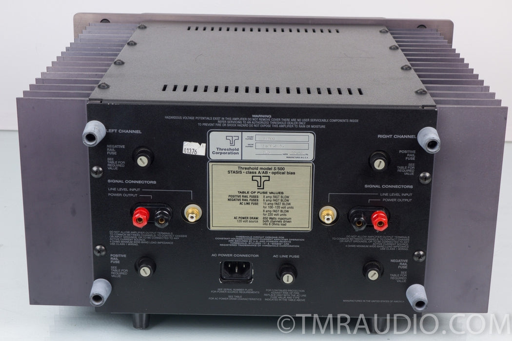 Threshold S/500 Class A/AB Stasis Stereo Power Amplifier - Classic!