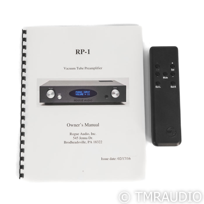 Rogue Audio RP-1 Stereo Tube Preamplifier; MM & MC Phono