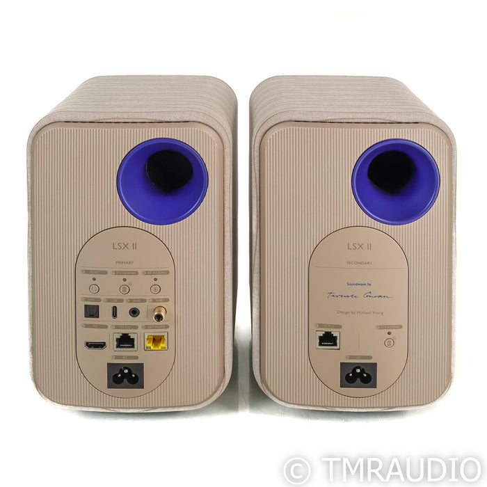 KEF LSX II Bookshelf Speakers; Soundwave Fabric Pair