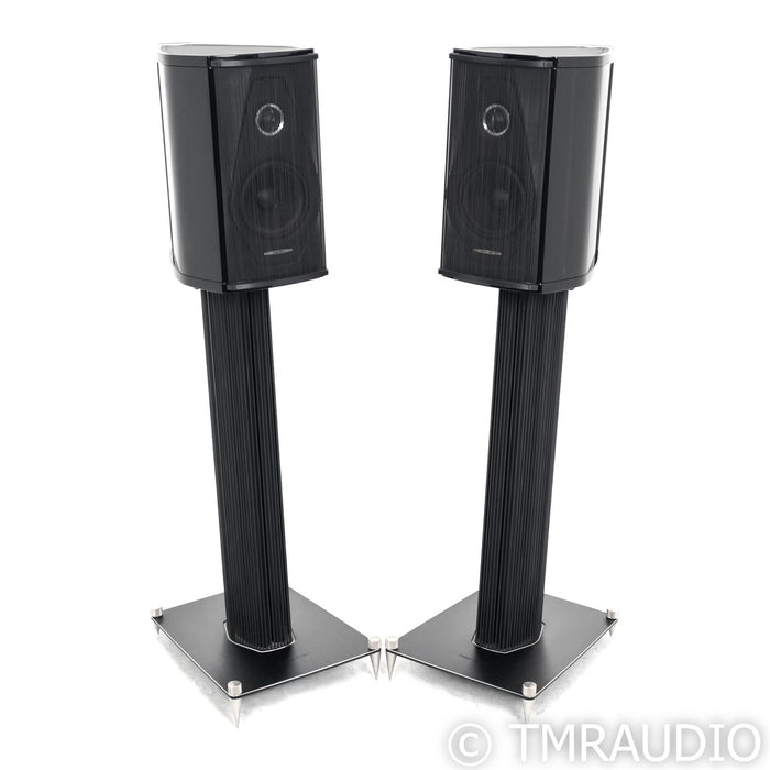 Sonus Faber Olympica I Bookshelf Speakers; Black Pair with Stands