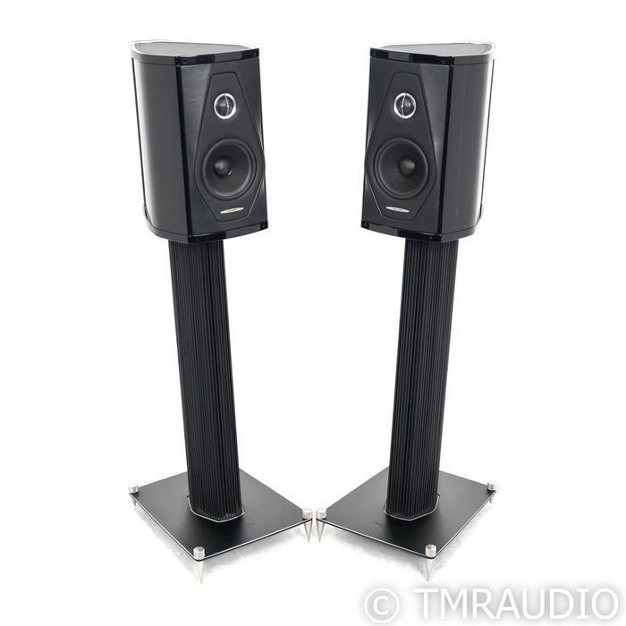 Sonus Faber Olympica I Bookshelf Speakers; Black Pair with Stands