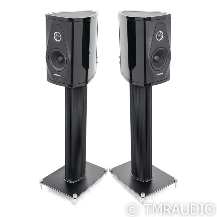 Sonus Faber Olympica I Bookshelf Speakers; Black Pair with Stands
