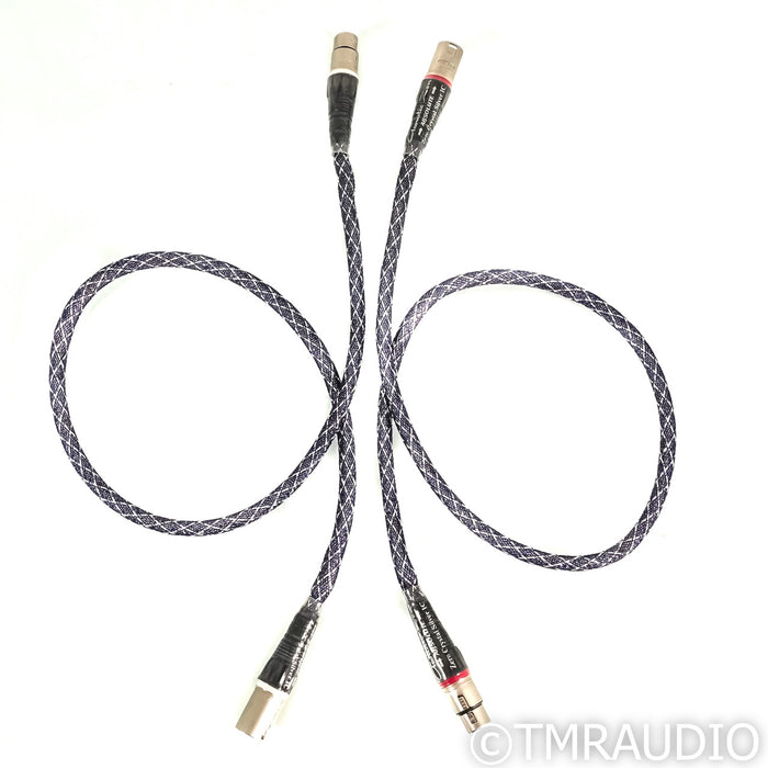 Acoustic Zen Absolute Silver XLR Cables; 1m Pair Balanced Interconnects