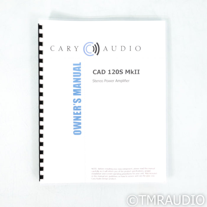 Cary Audio Design CAD-120s MkII Stereo Tube Power Amplifier