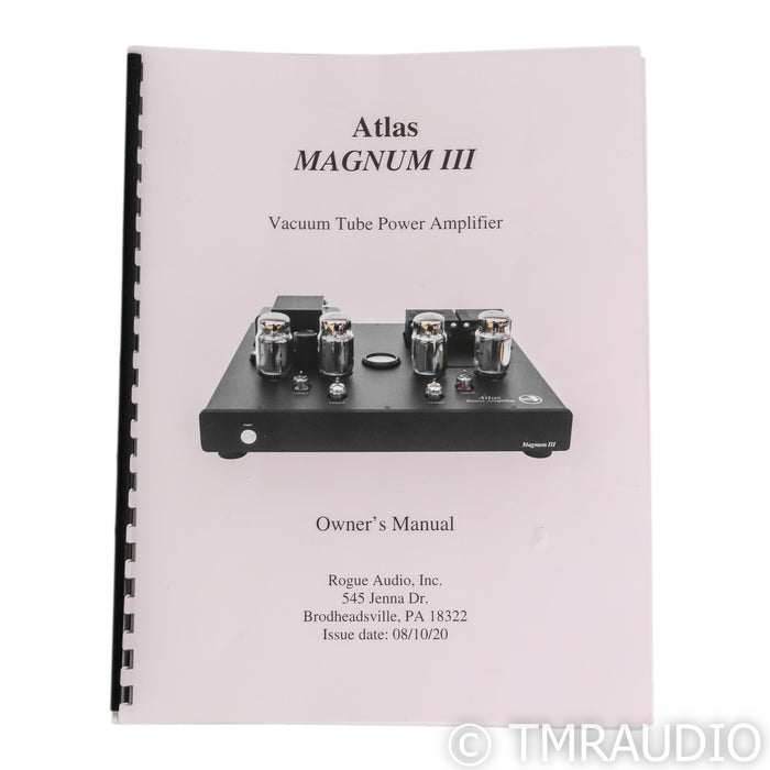 Rogue Audio Atlas Magnum III Stereo Tube Power Amplifier