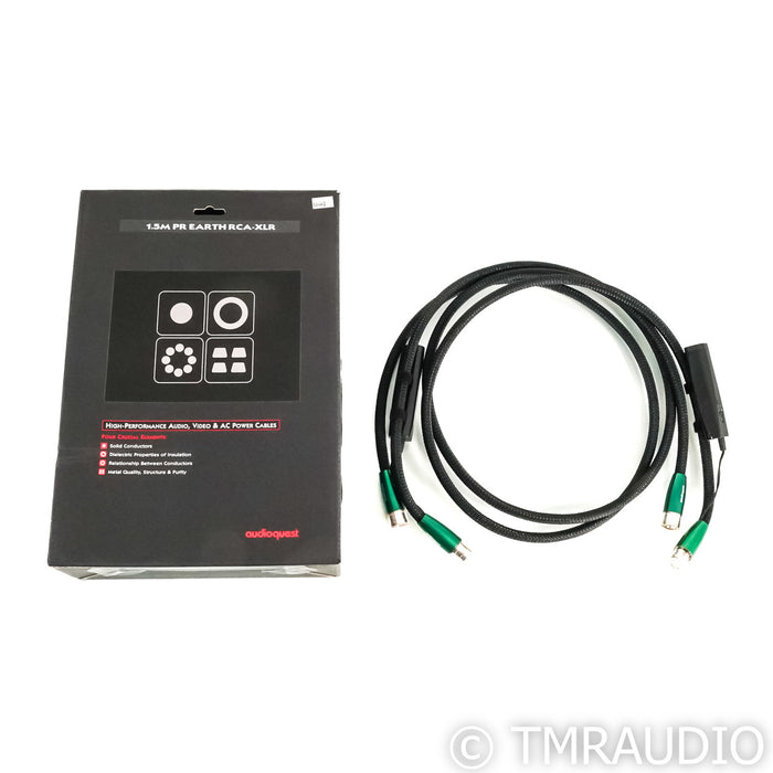 AudioQuest Earth XLR Cables; 1.5m Pair Balanced Interconnects; 72v DBS