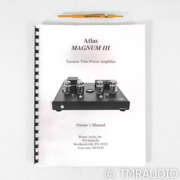 Rogue Audio Atlas Magnum III Stereo Tube Power Amplifier