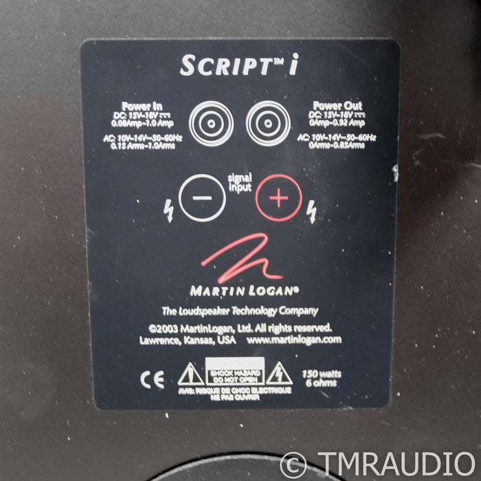 Martin Logan Script i Electrostatic On-Wall Speakers; Black Pair