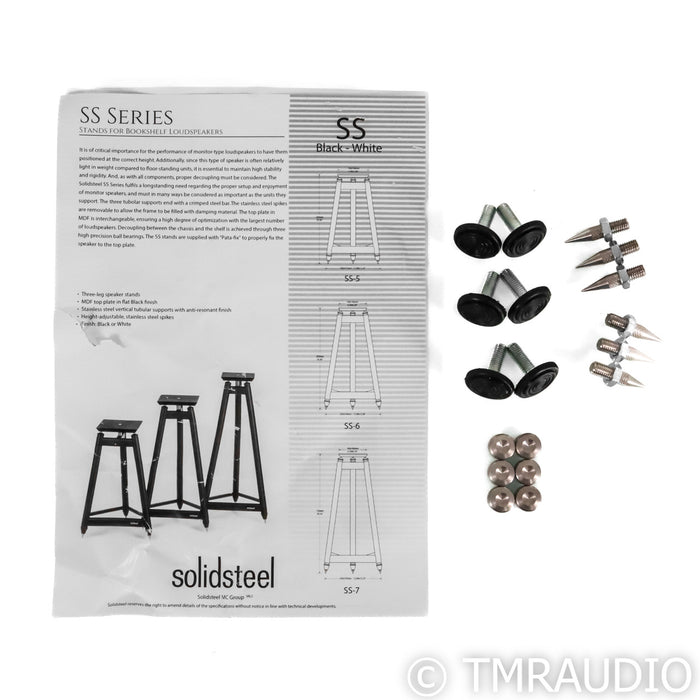Solid Steel SS-6 Speaker Stands; Black Pair