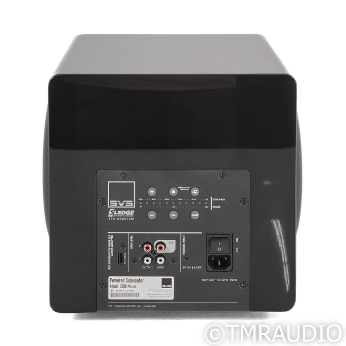 SVS 3000 Micro Dual 8" Powered Subwoofer; Piano Black