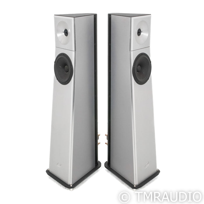 YG Acoustics Carmel Floorstanding Speakers; Brushed Aluminum Pair
