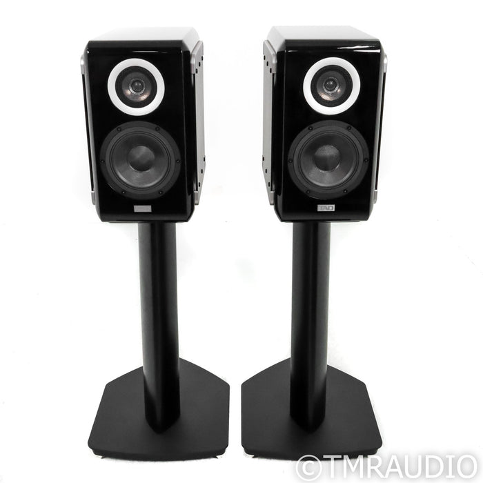TAD Micro Evolution One Bookshelf Speakers; Piano Black Pair with Stands