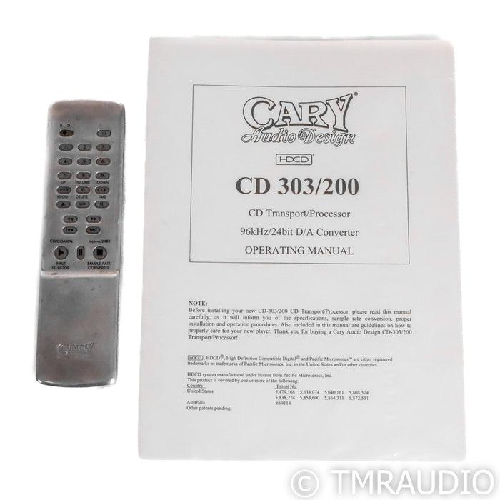 Cary CD 303/200 CD / HDCD Player; DAC