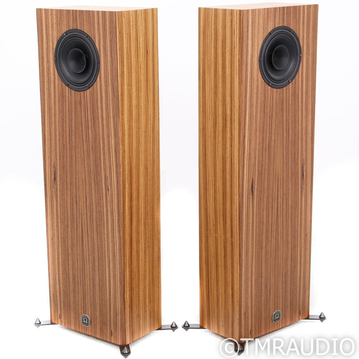 Omega Speaker Systems Junior Alnico XRS Floorstanding Speakers; Zebrawood Pair