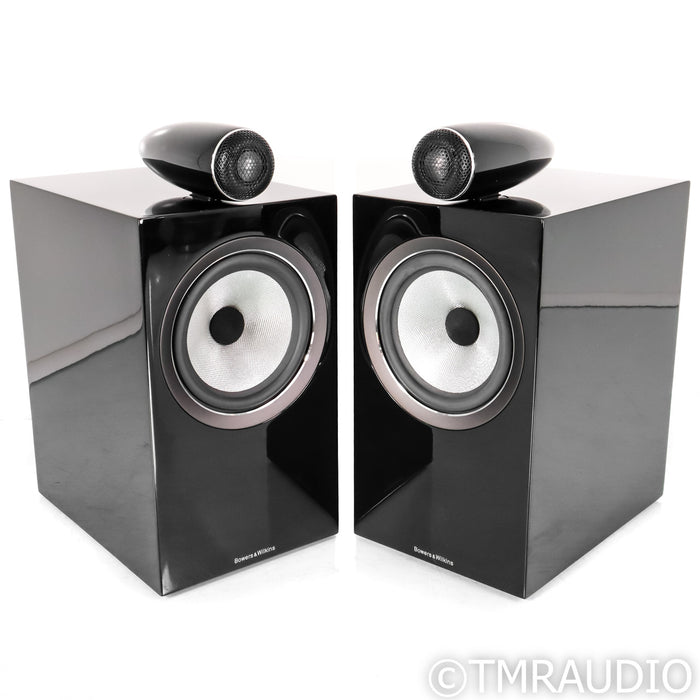 B&W 705 S2 Bookshelf Speakers; Gloss Black Pair